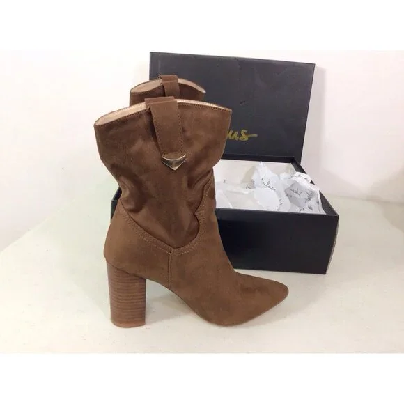 Lulus Western Leather Ankle Boots Womens 6.5 - Picture 4 of 10